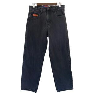 Empyre Relaxed Fit Men's Jeans 30 Black Denim Skater Streetwear Baggy Pants